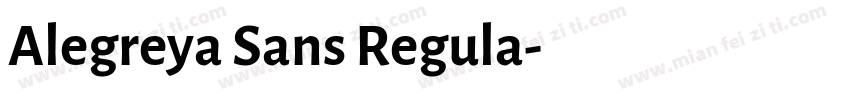 Alegreya Sans Regula字体转换